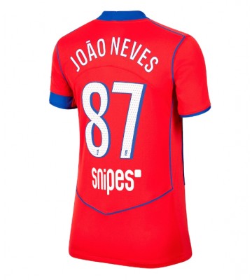 Paris Saint-Germain Joao Neves #87 Replika Tredjetrøje Dame 2025-26 Kortærmet